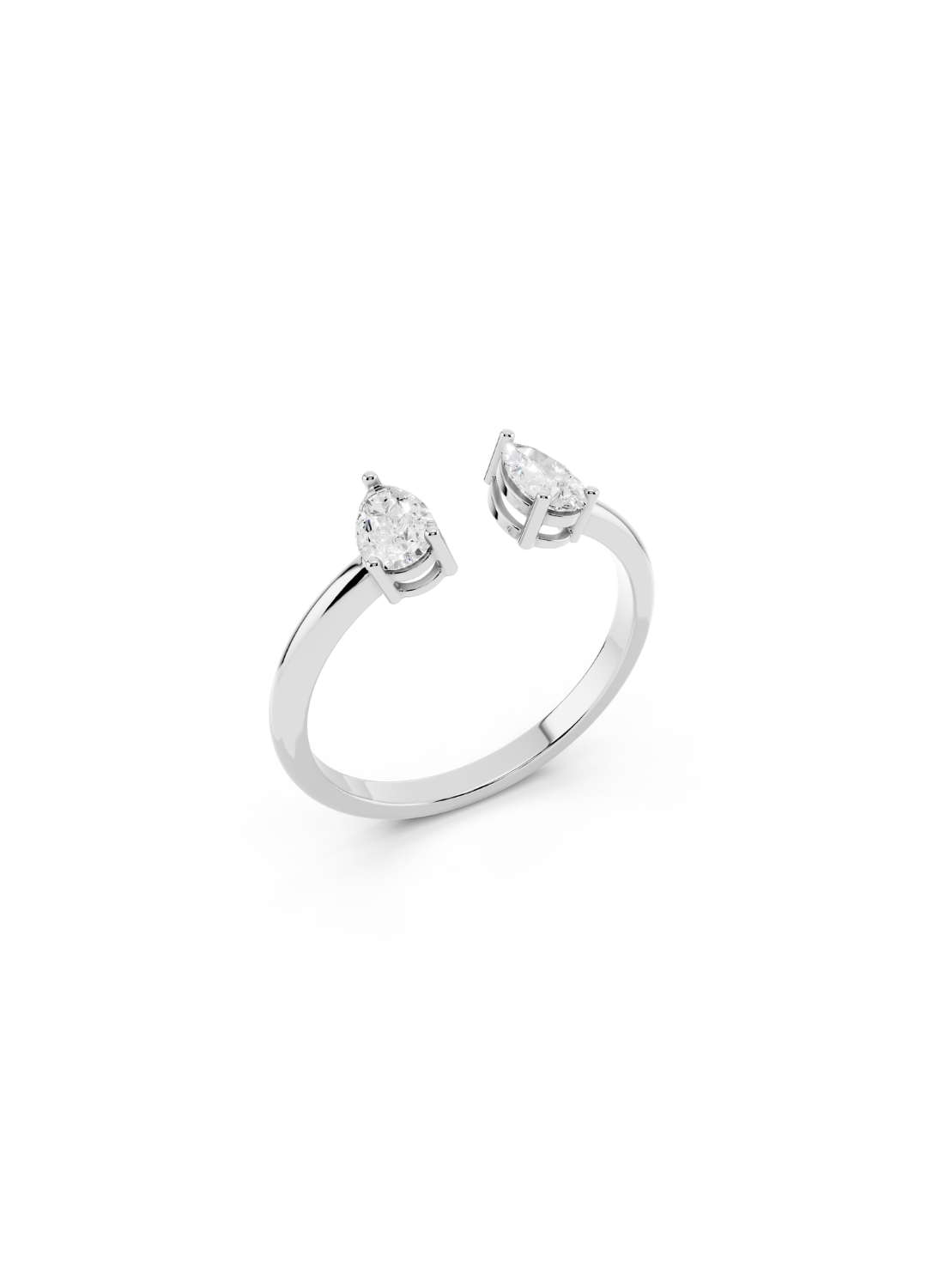 Pear Diamond Open Ring