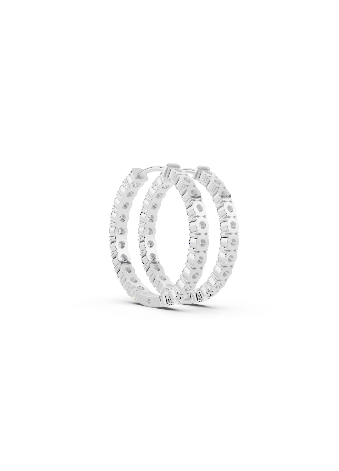 Classic Diamond Inside-Out Hoop Earrings
