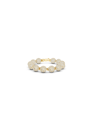Diamond-Pave Ball Link Bracelet