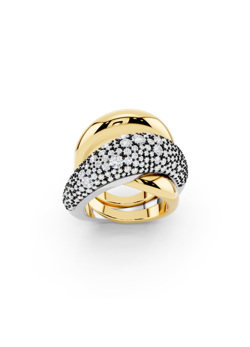 Diamond Pavé Double Band Ring