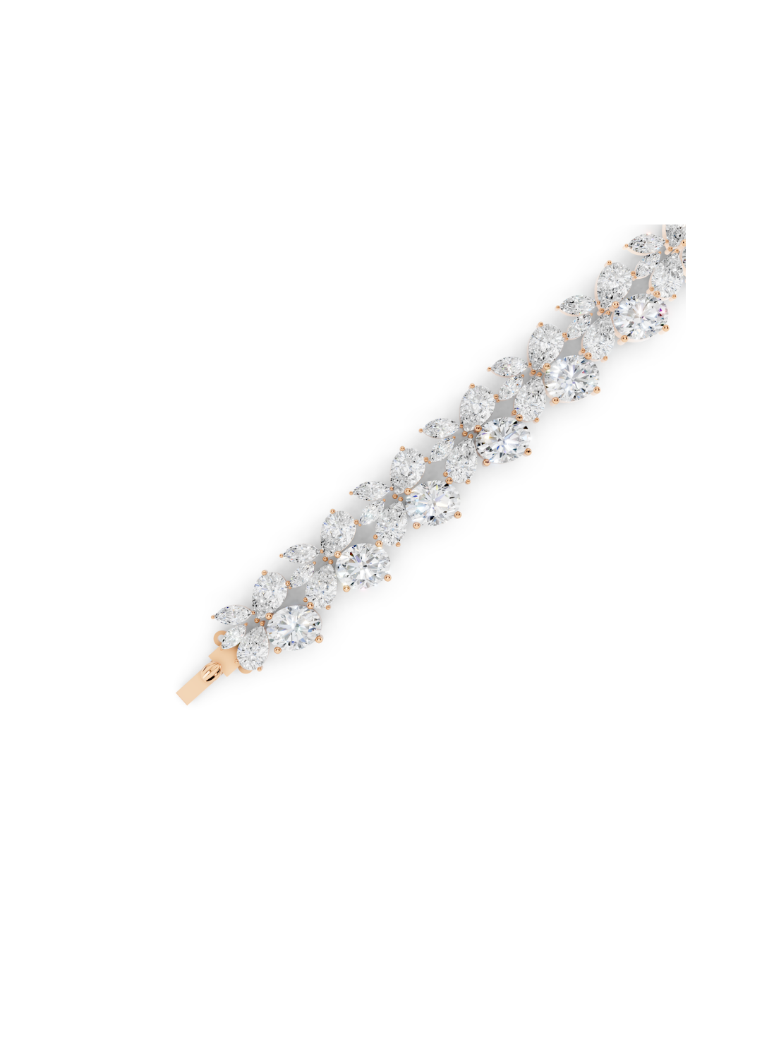 Emerald and Mixed-Cut Diamond Statement Bracelet