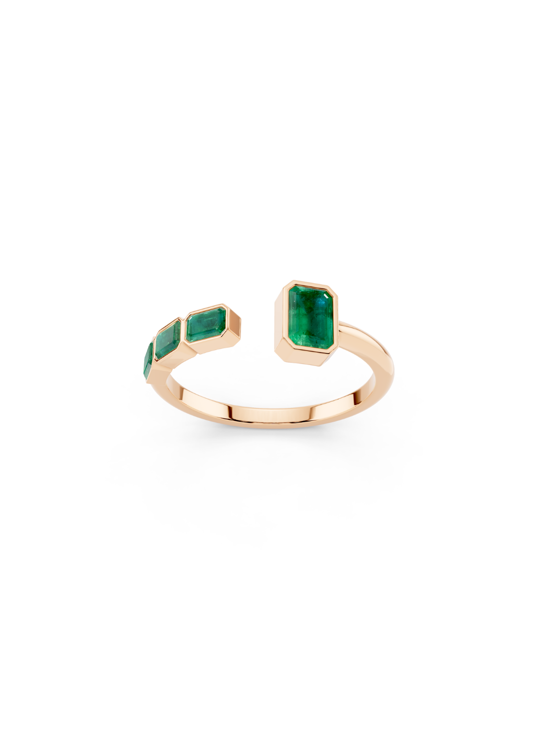 Emerald Open Cuff Ring