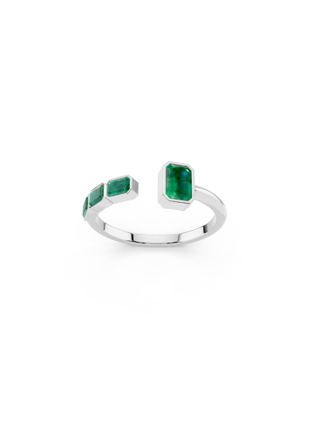 Emerald Open Cuff Ring