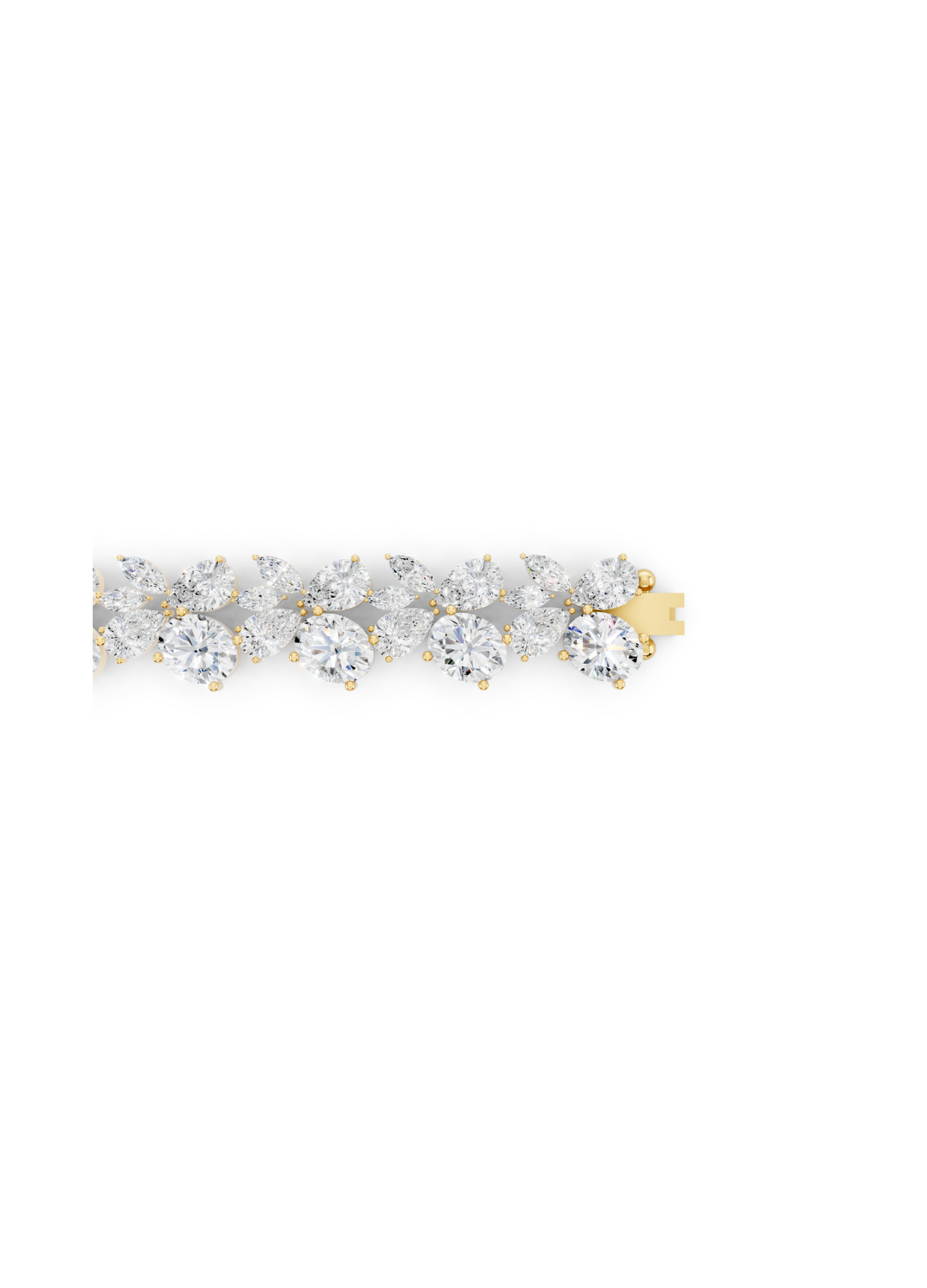 Emerald and Mixed-Cut Diamond Statement Bracelet