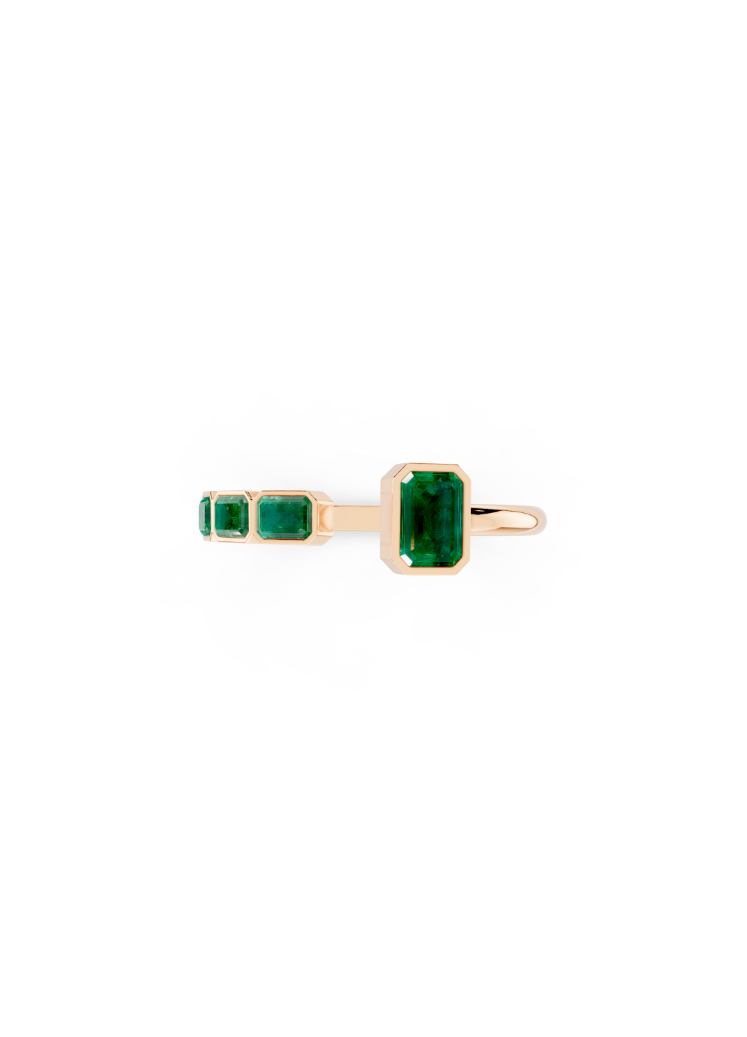 Emerald Open Cuff Ring