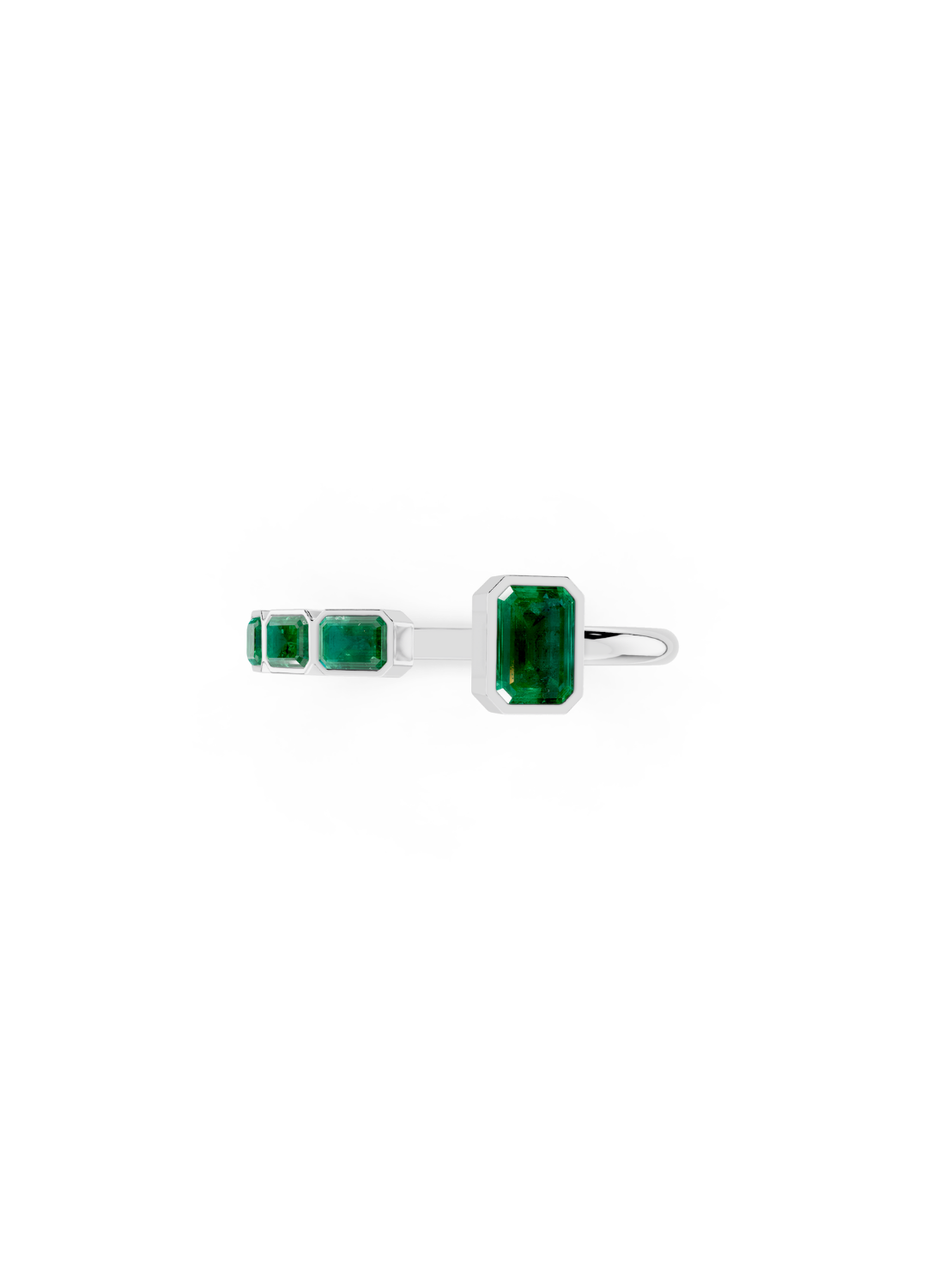 Emerald Open Cuff Ring
