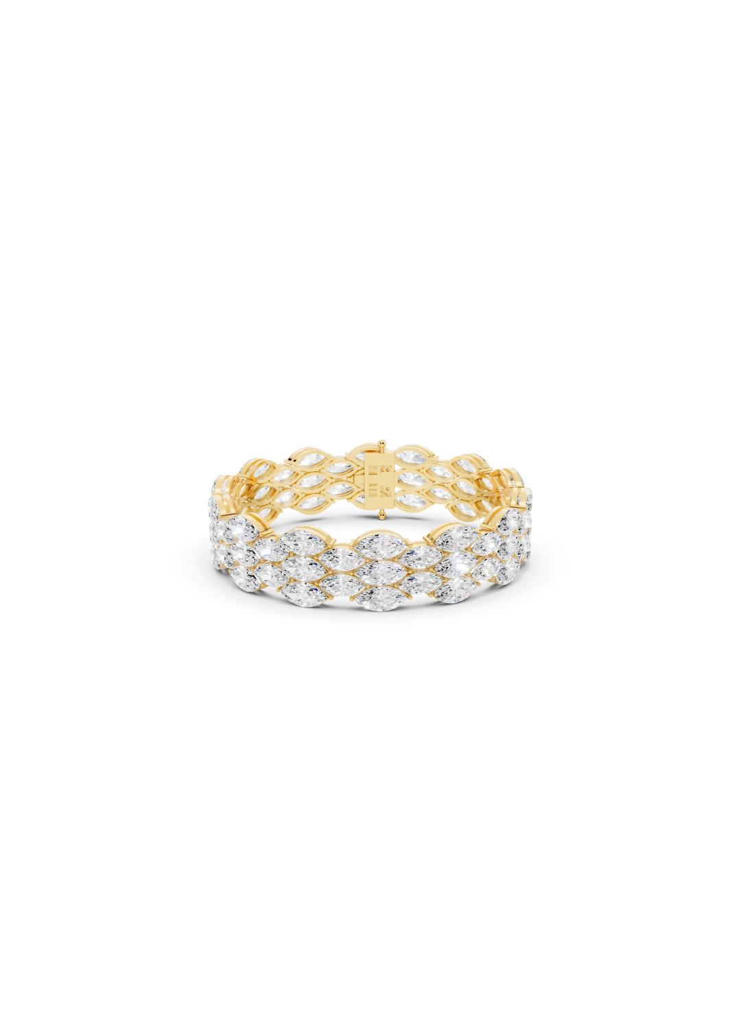 Triple-Row Marquise Diamond Bracelet