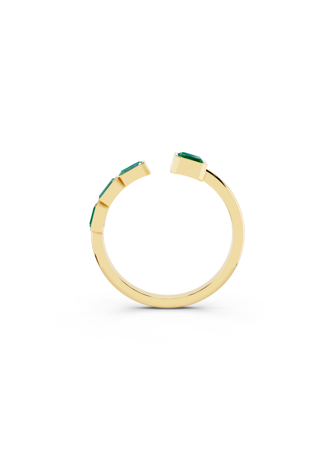 Emerald Open Cuff Ring