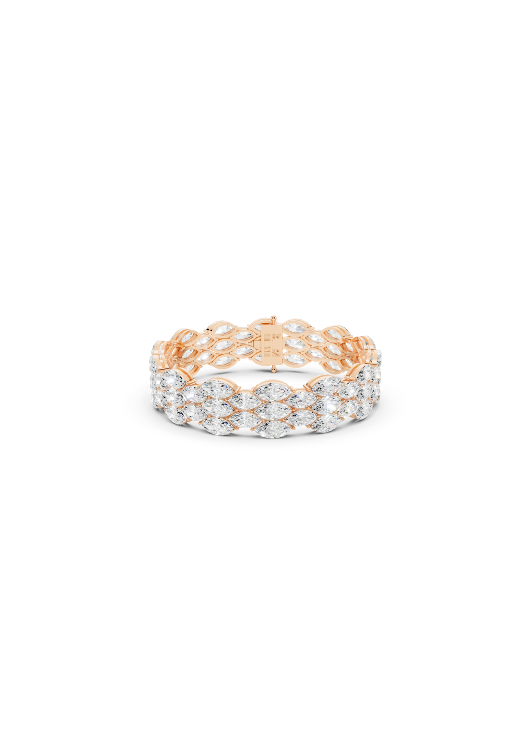 Triple-Row Marquise Diamond Bracelet