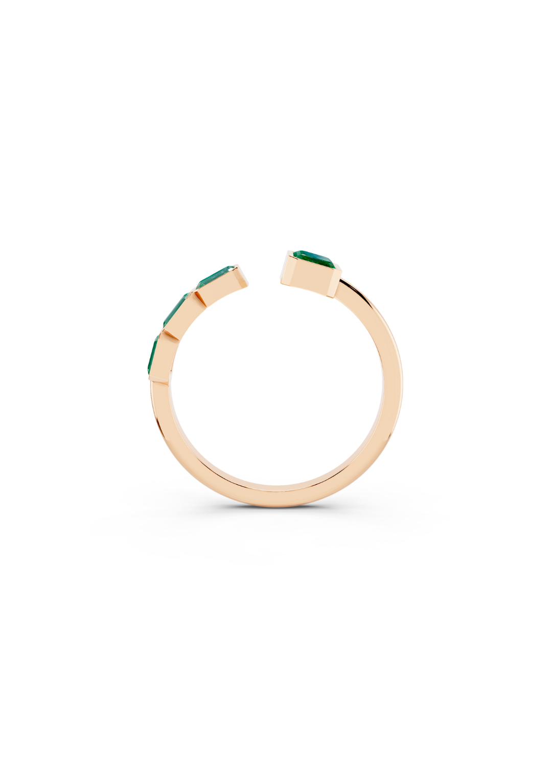 Emerald Open Cuff Ring
