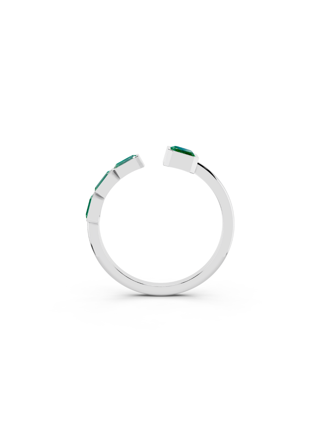 Emerald Open Cuff Ring