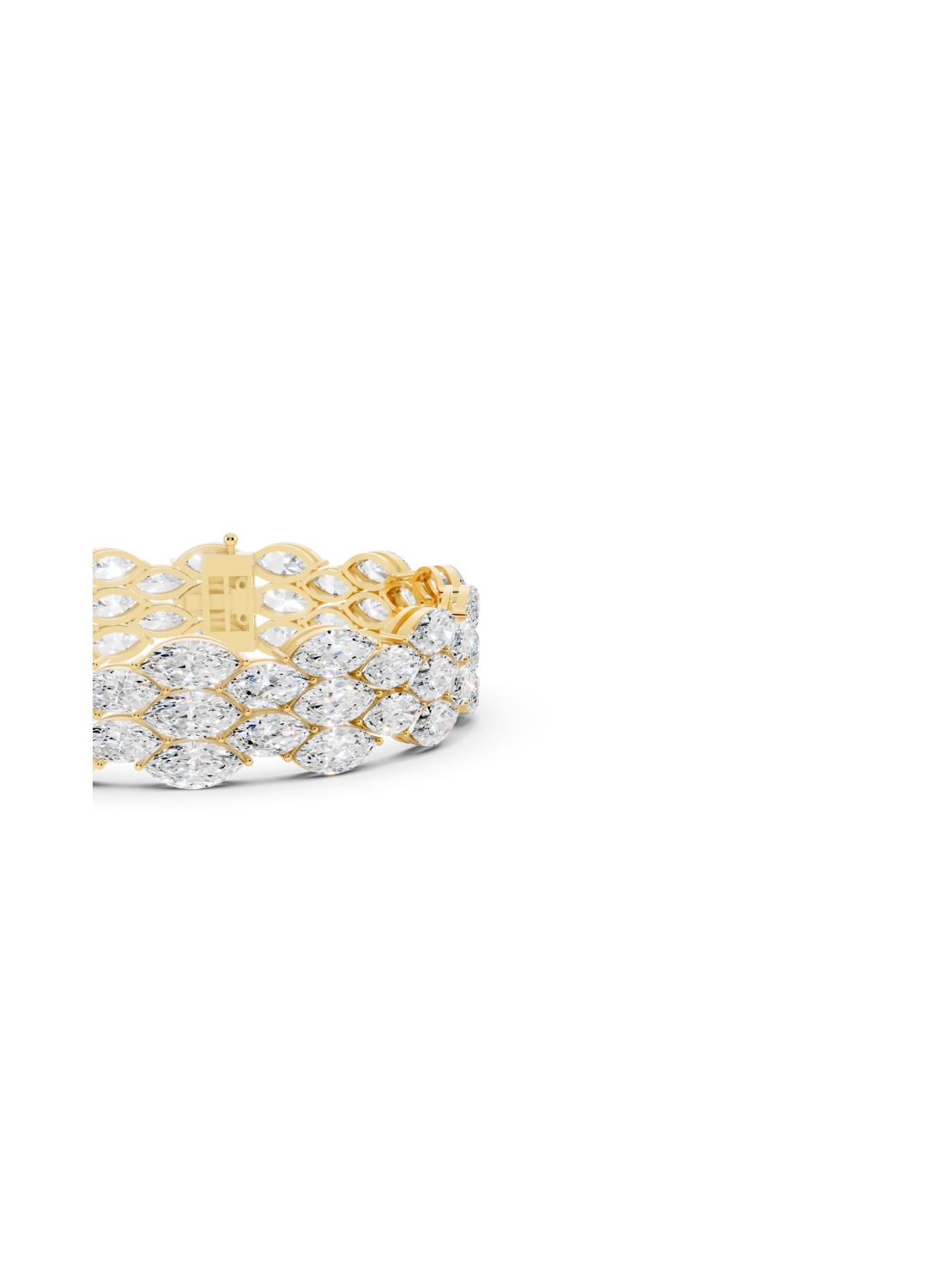Triple-Row Marquise Diamond Bracelet
