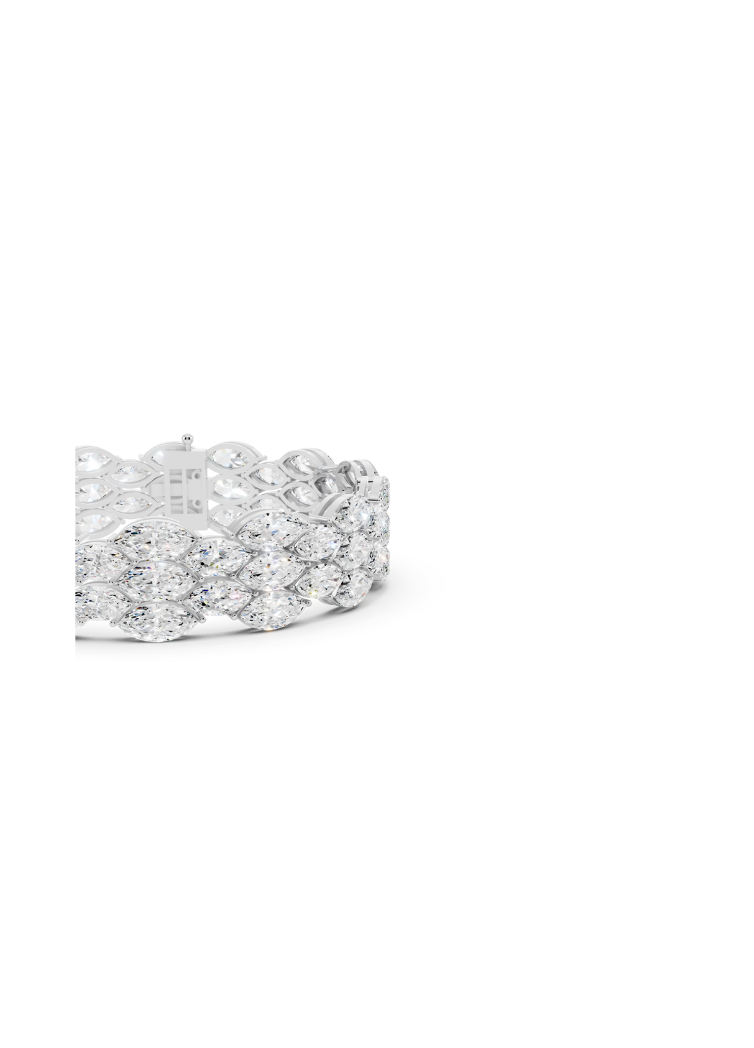 Triple-Row Marquise Diamond Bracelet