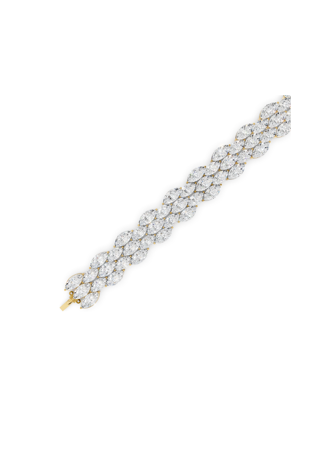 Triple-Row Marquise Diamond Bracelet