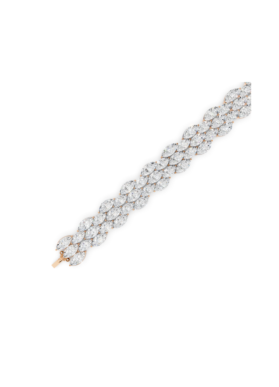 Triple-Row Marquise Diamond Bracelet