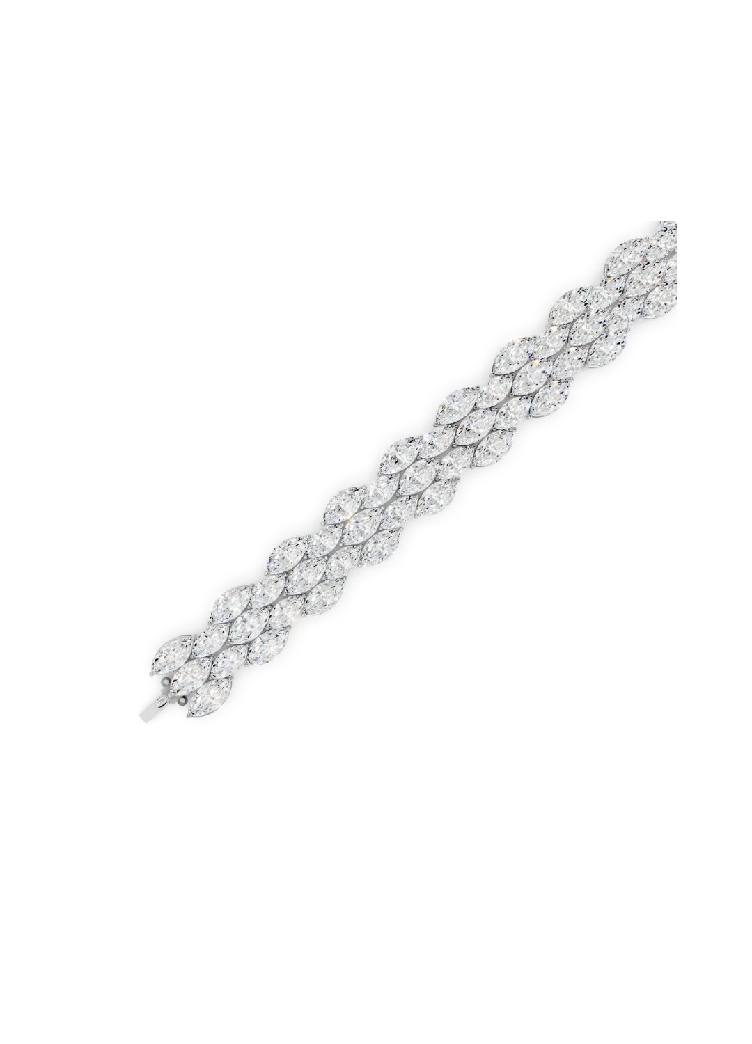 Triple-Row Marquise Diamond Bracelet