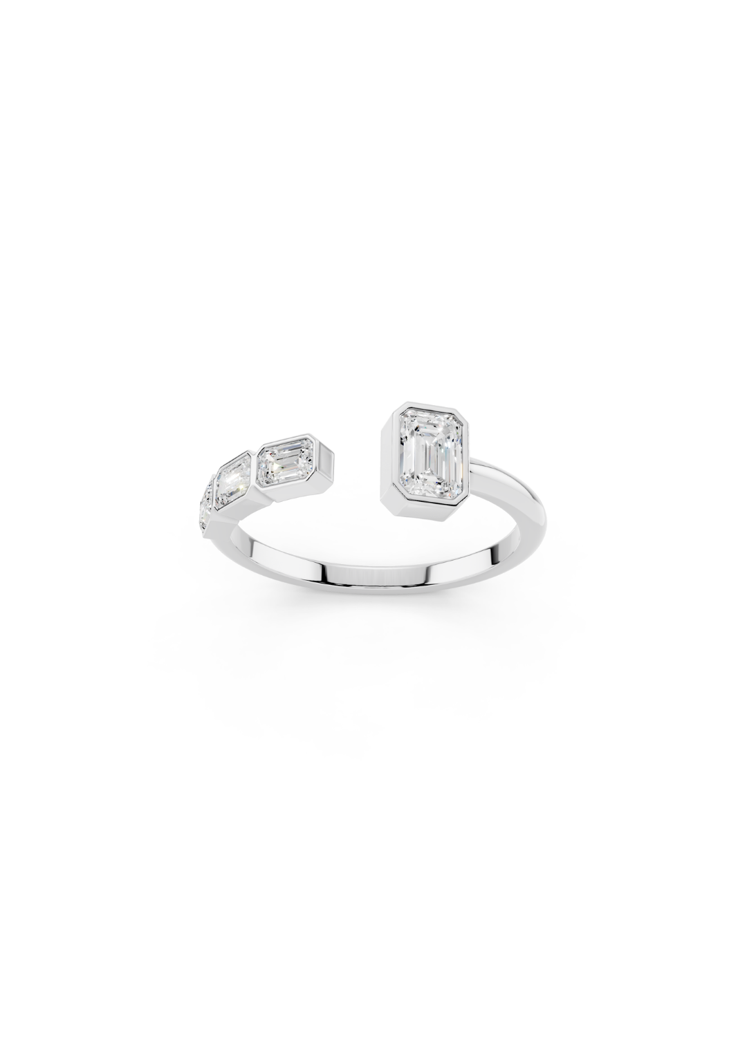 Diamond Open Cuff Ring