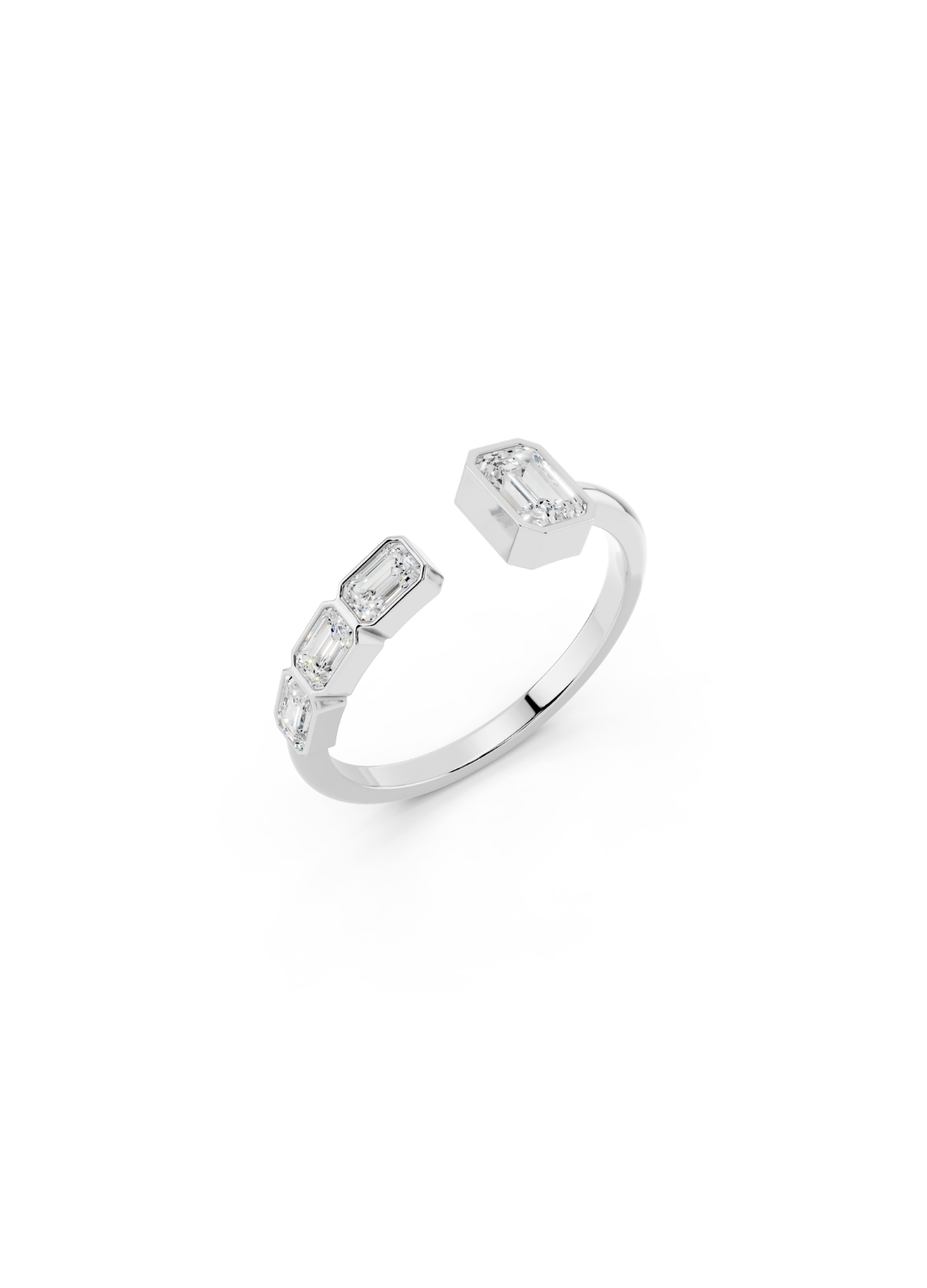 Diamond Open Cuff Ring