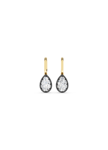 Pear-Cut Diamond Drop Earrings
