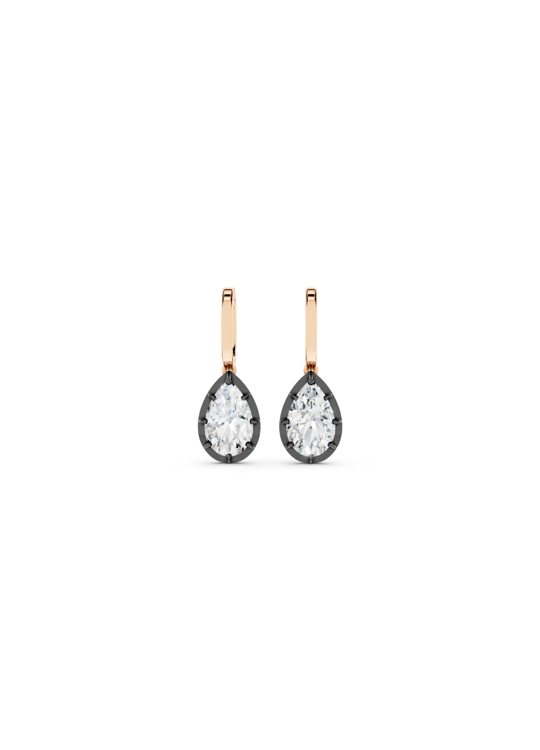 Pear-Cut Diamond Drop Earrings