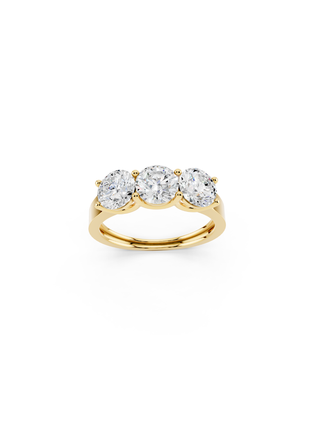 Three-Stone Round Diamond Ring