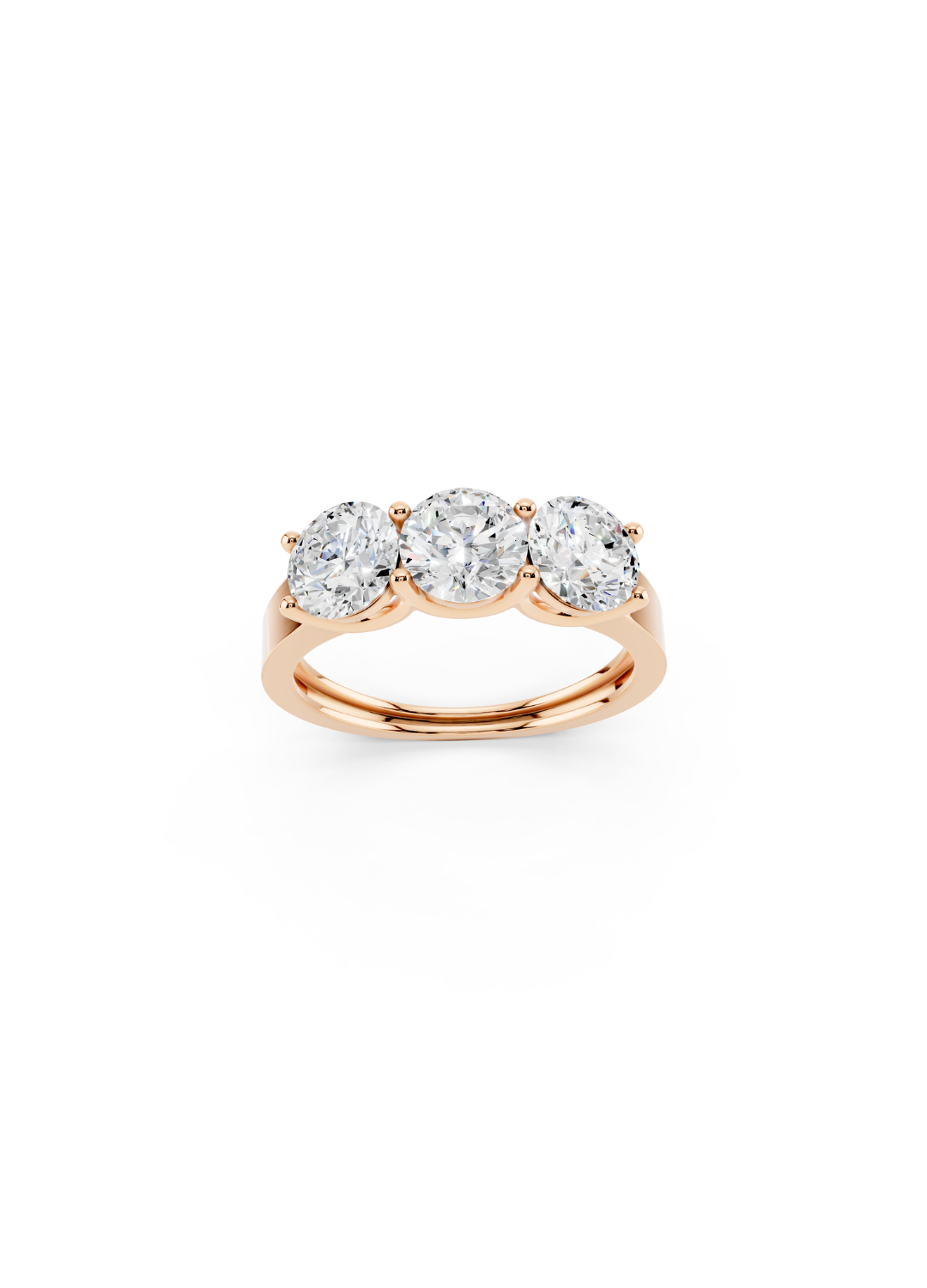 Three-Stone Round Diamond Ring
