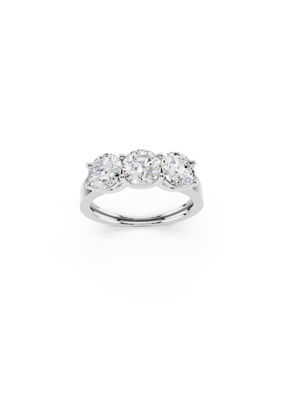 Three-Stone Round Diamond Ring