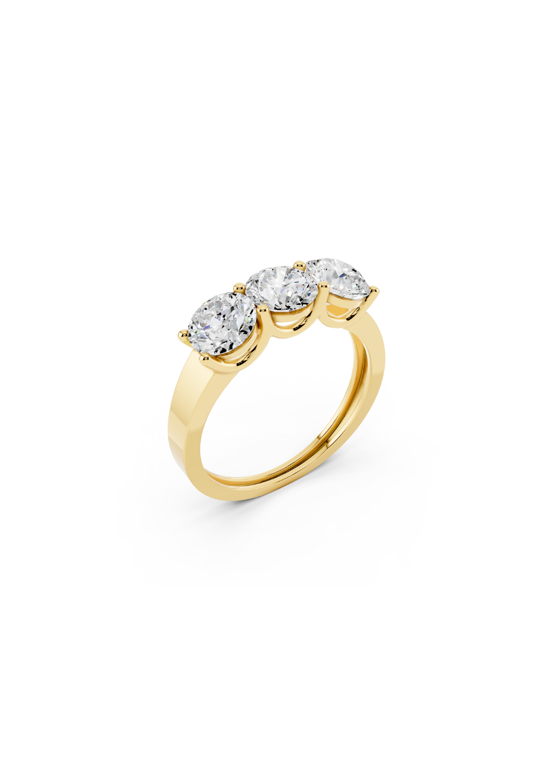 Three-Stone Round Diamond Ring