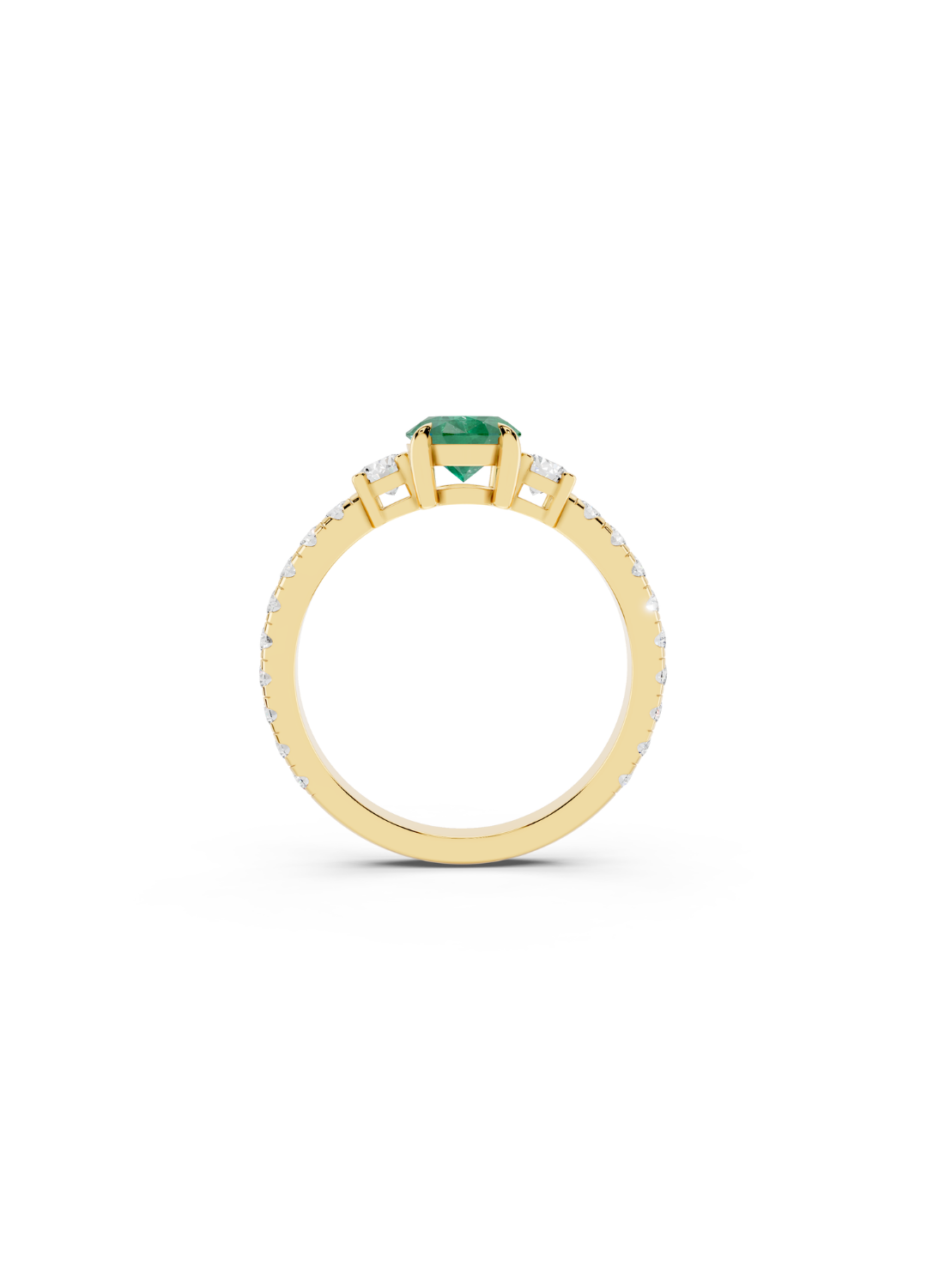 Oval Emerald Diamond Ring