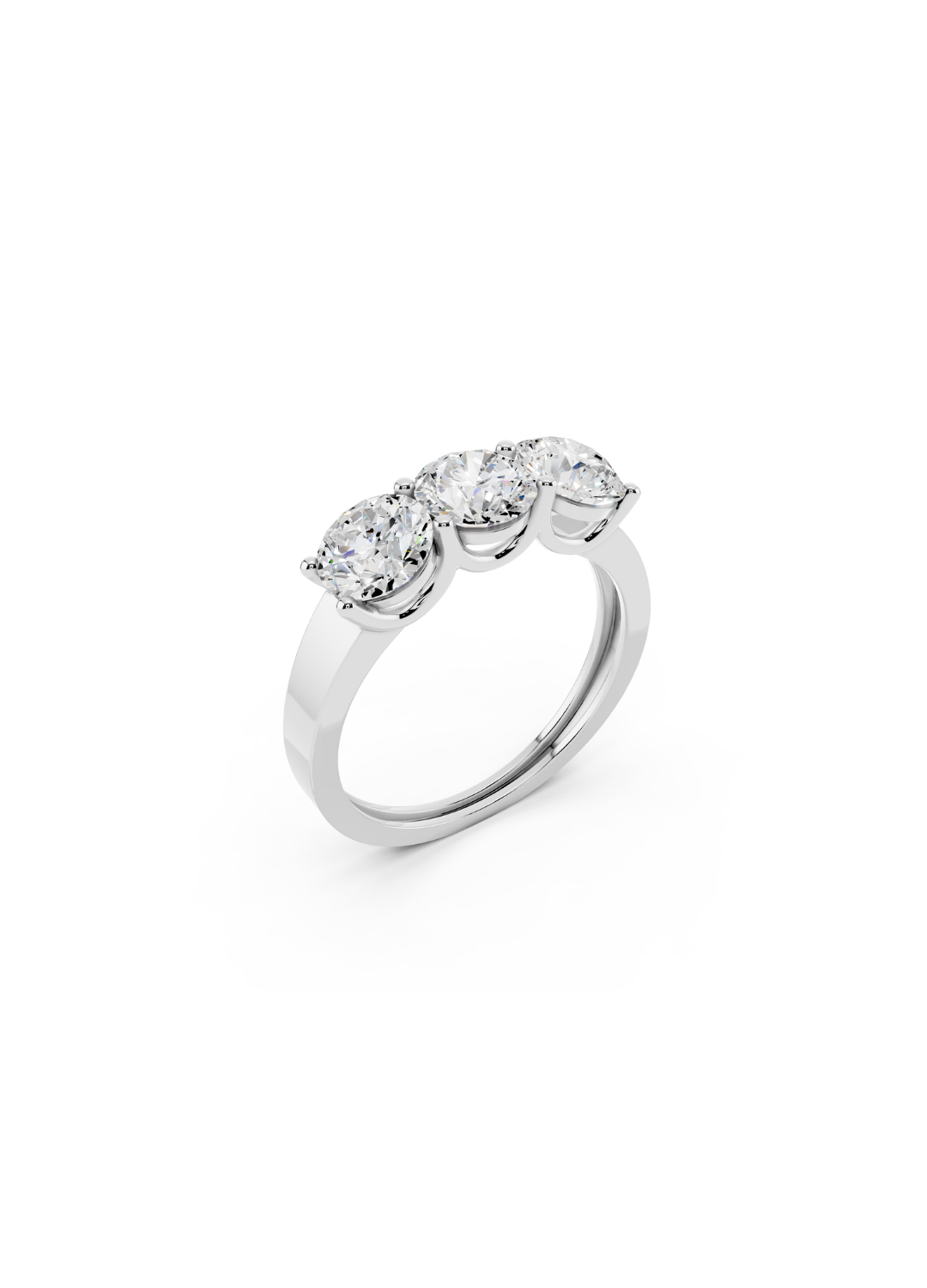 Three-Stone Round Diamond Ring