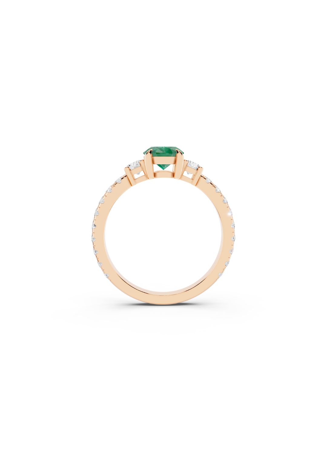 Oval Emerald Diamond Ring