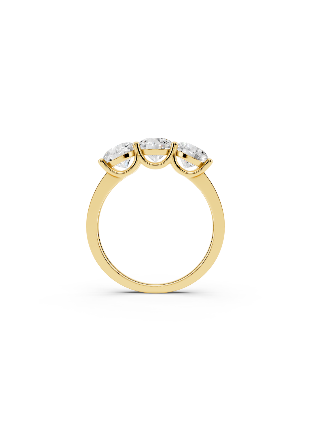 Three-Stone Round Diamond Ring