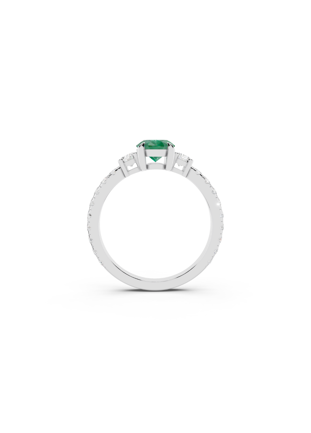Oval Emerald Diamond Ring