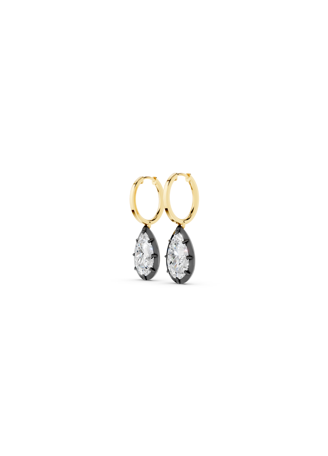 Pear-Cut Diamond Drop Earrings