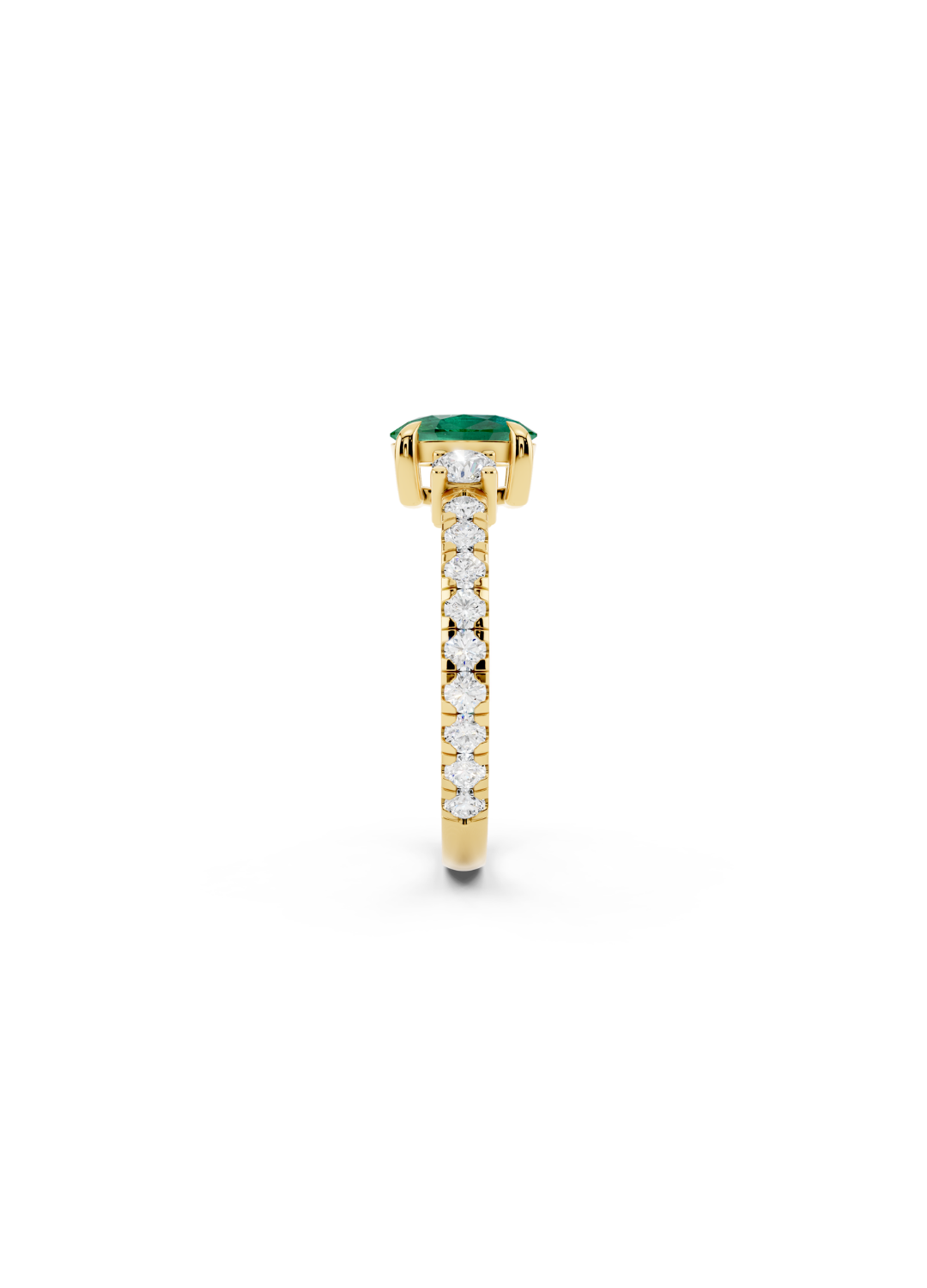 Oval Emerald Diamond Ring