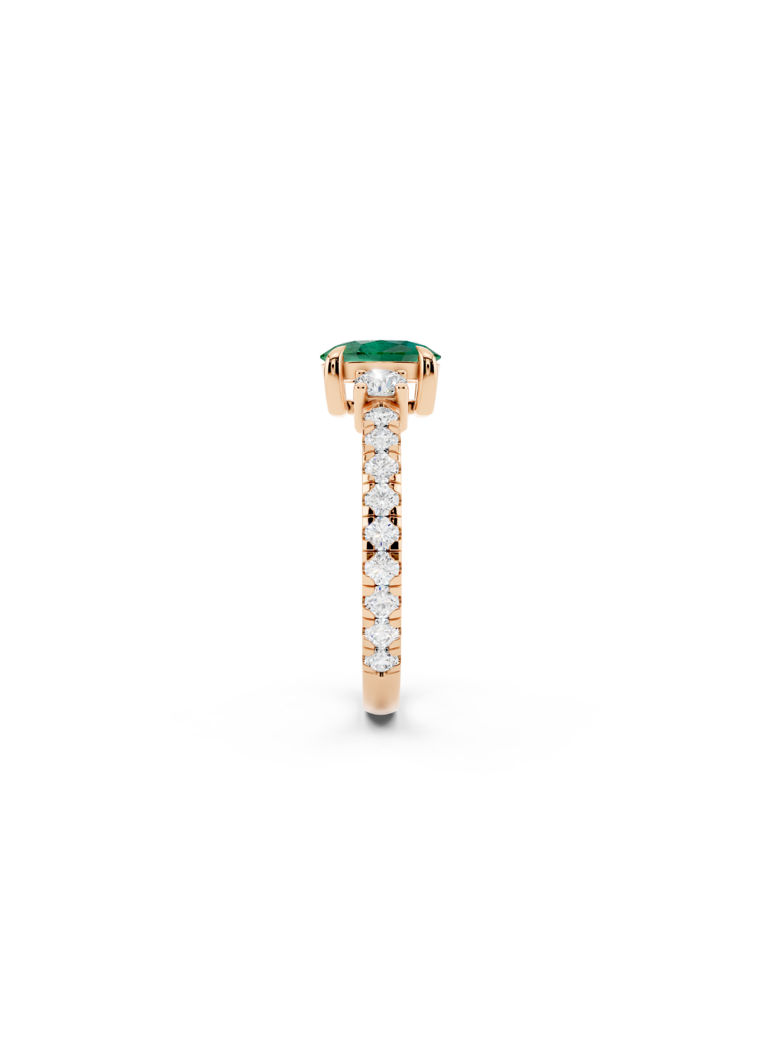Oval Emerald Diamond Ring