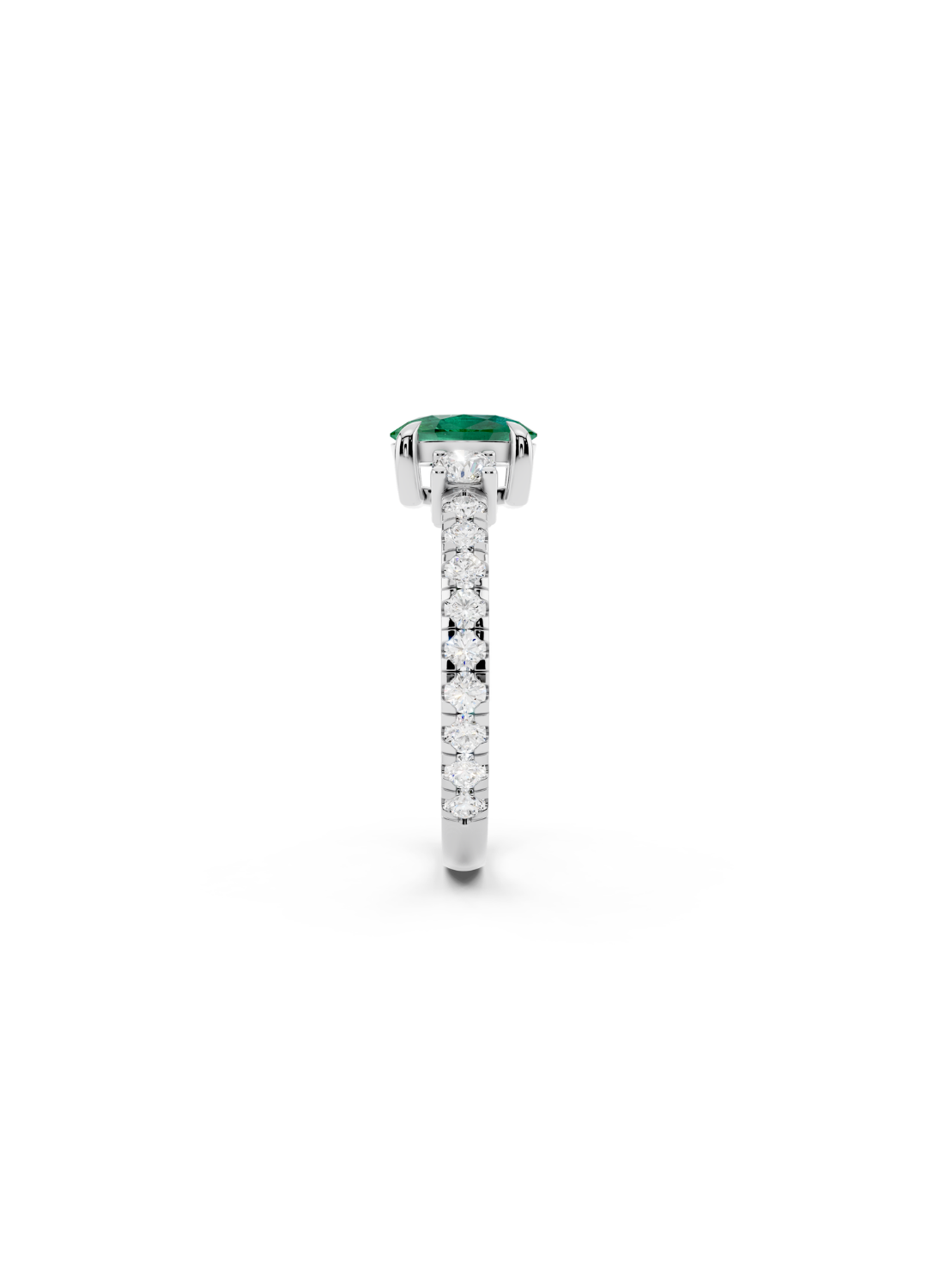 Oval Emerald Diamond Ring