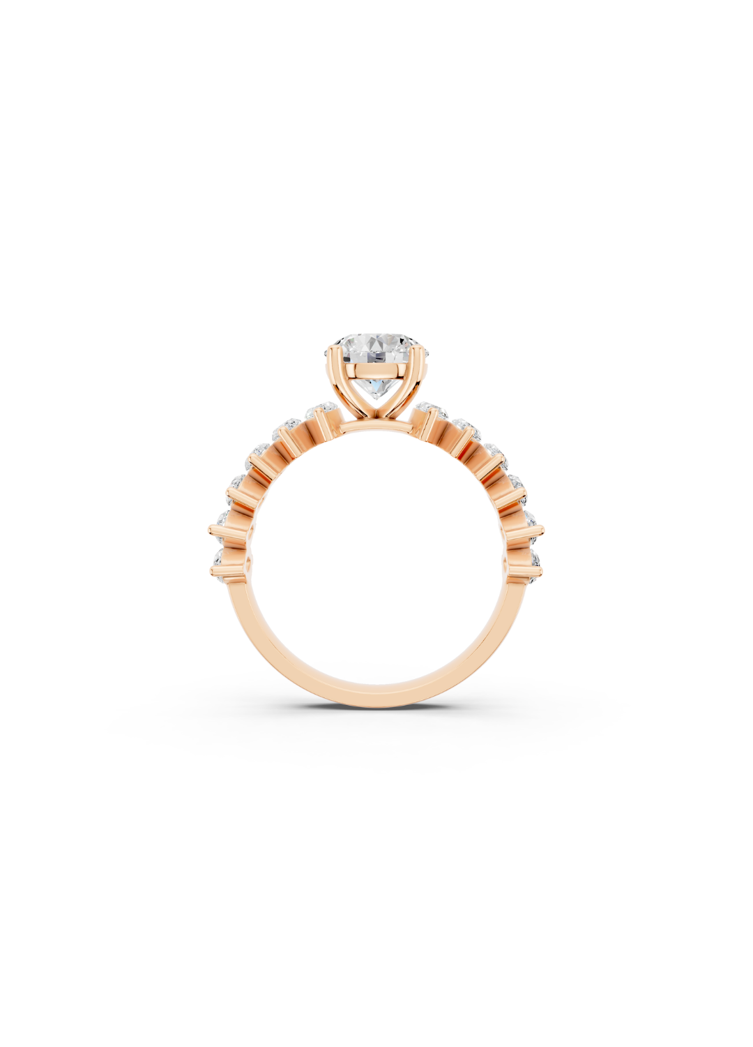 Graduated Marquise and Round Diamond Ring