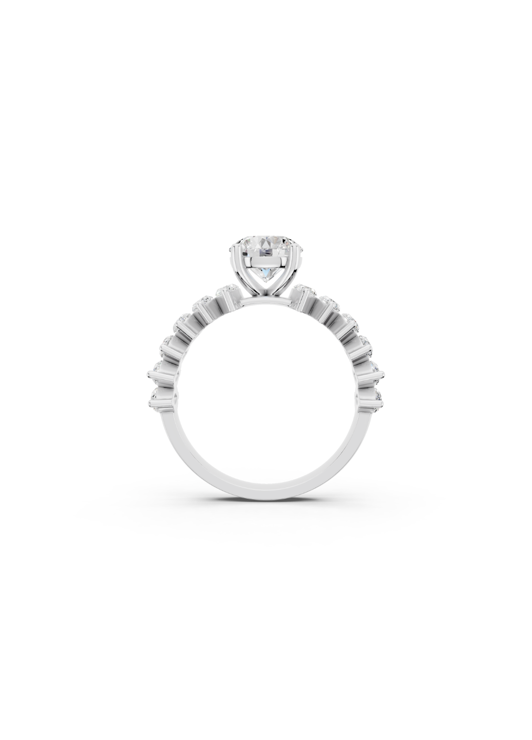 Graduated Marquise and Round Diamond Ring