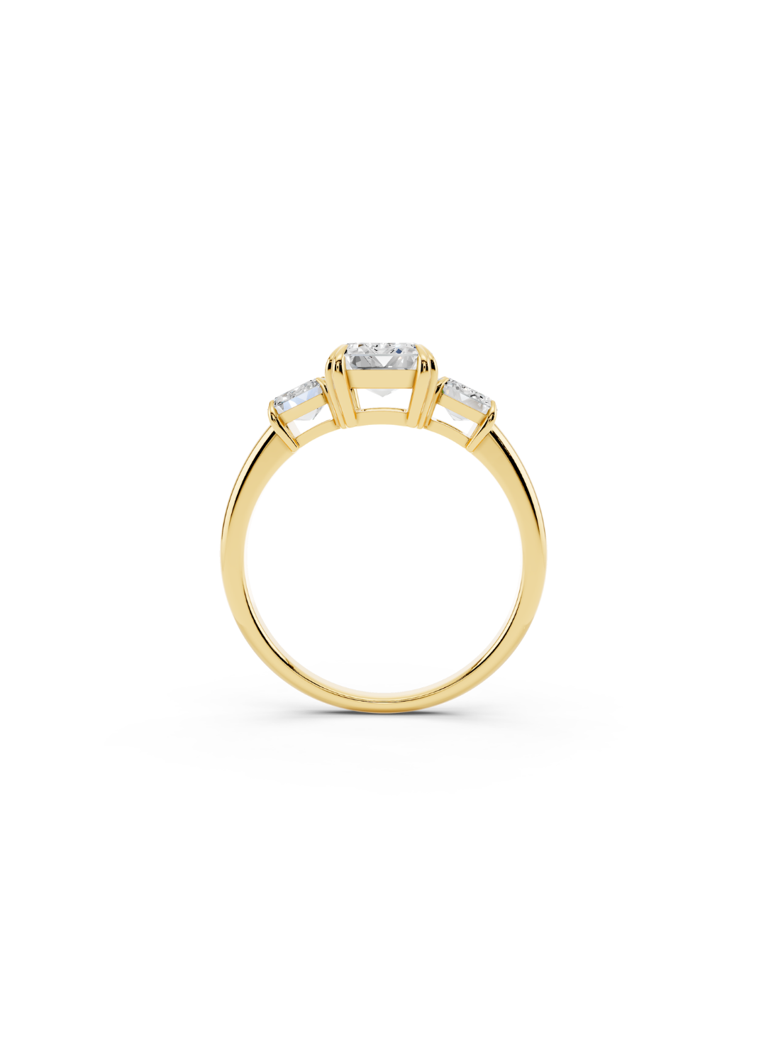 Three-Stone Emerald-Cut Diamond Ring