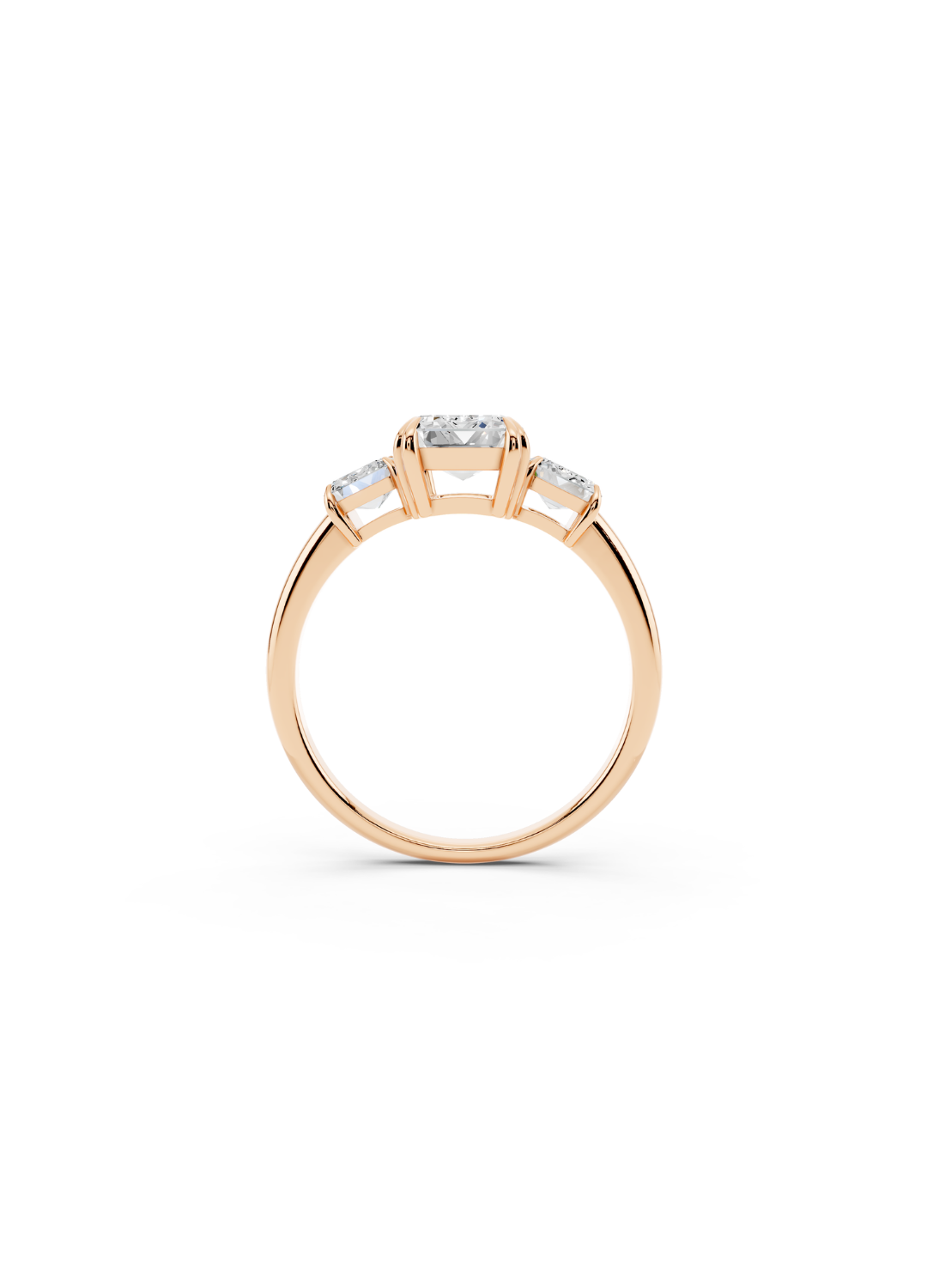 Three-Stone Emerald-Cut Diamond Ring