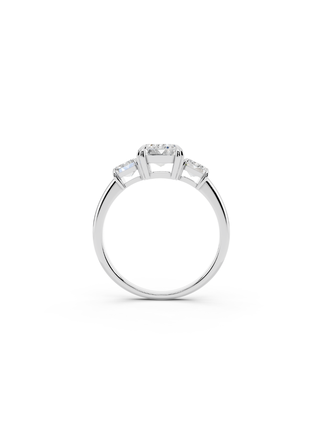 Three-Stone Emerald-Cut Diamond Ring