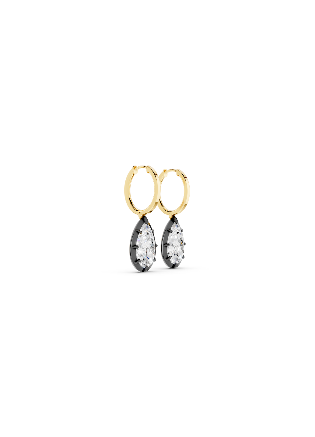 Pear-Cut Diamond Drop Earrings