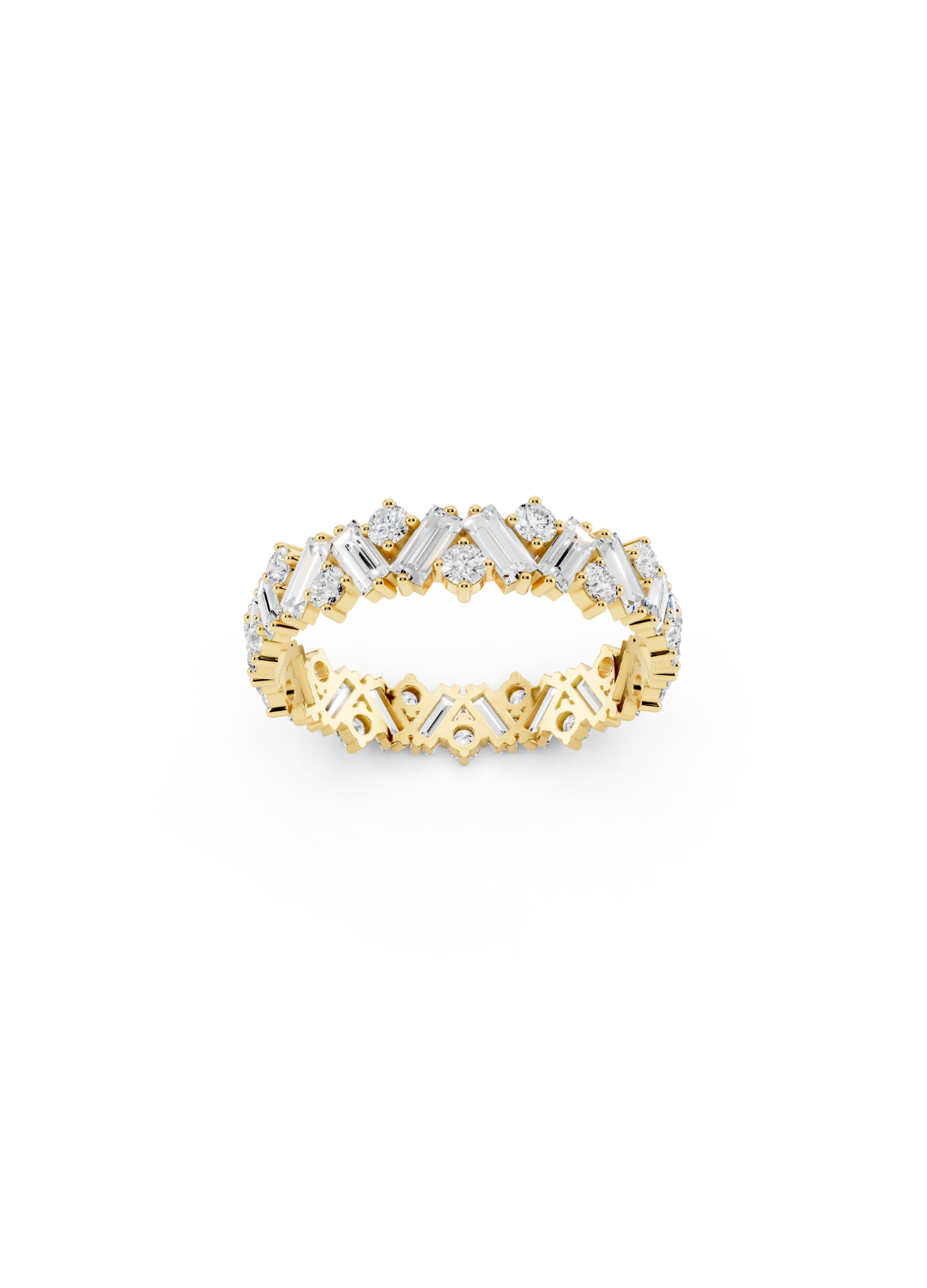 Mixed Cut Diamond Band Ring