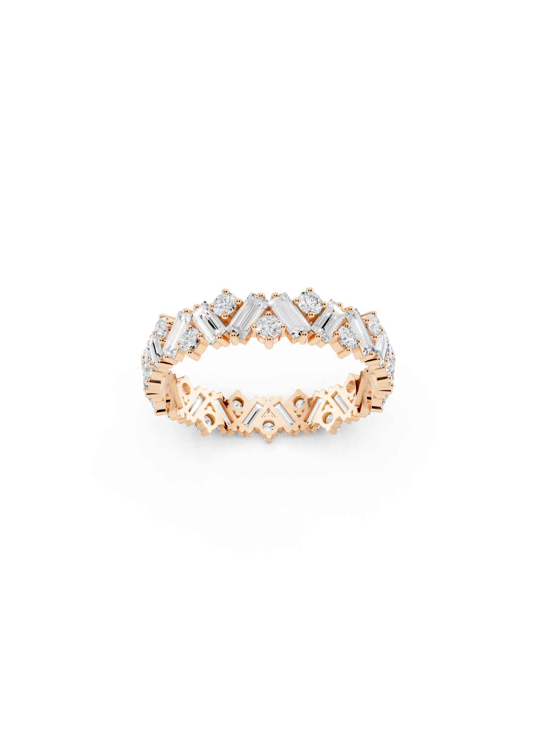 Mixed Cut Diamond Band Ring