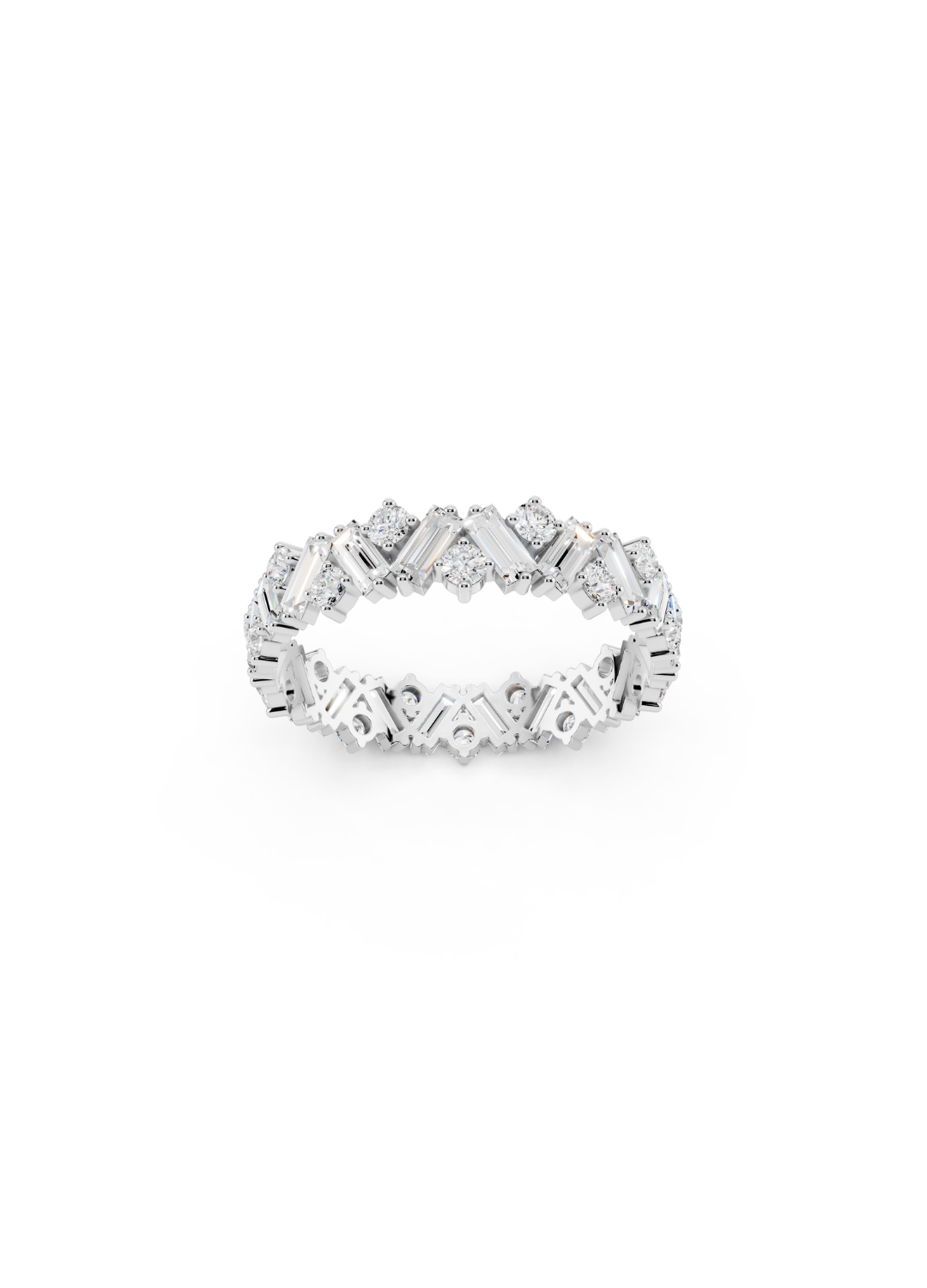 Mixed Cut Diamond Band Ring