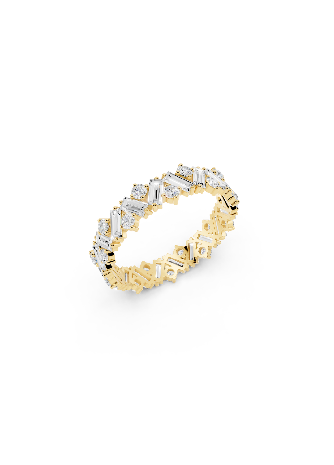 Mixed Cut Diamond Band Ring