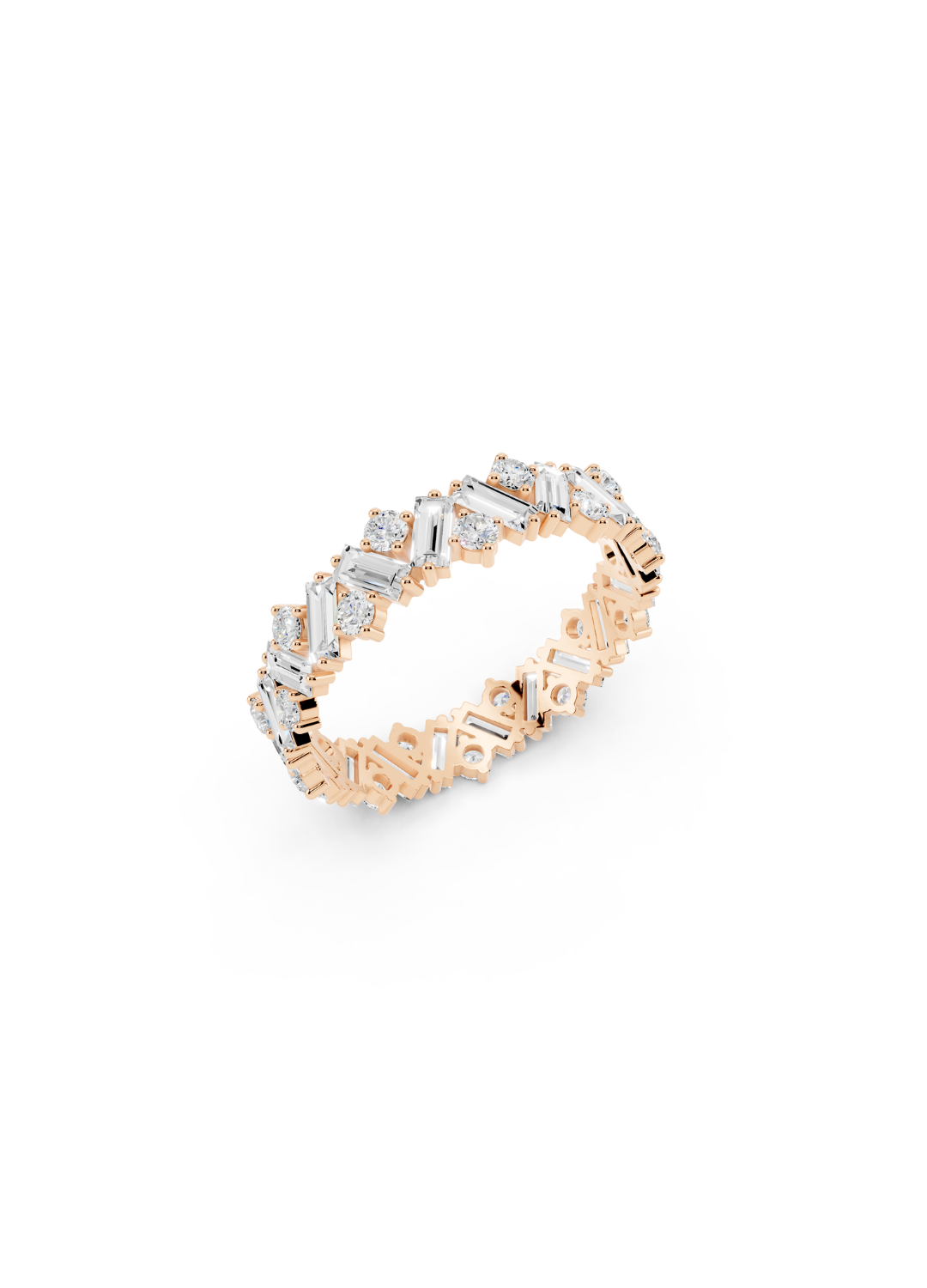Mixed Cut Diamond Band Ring