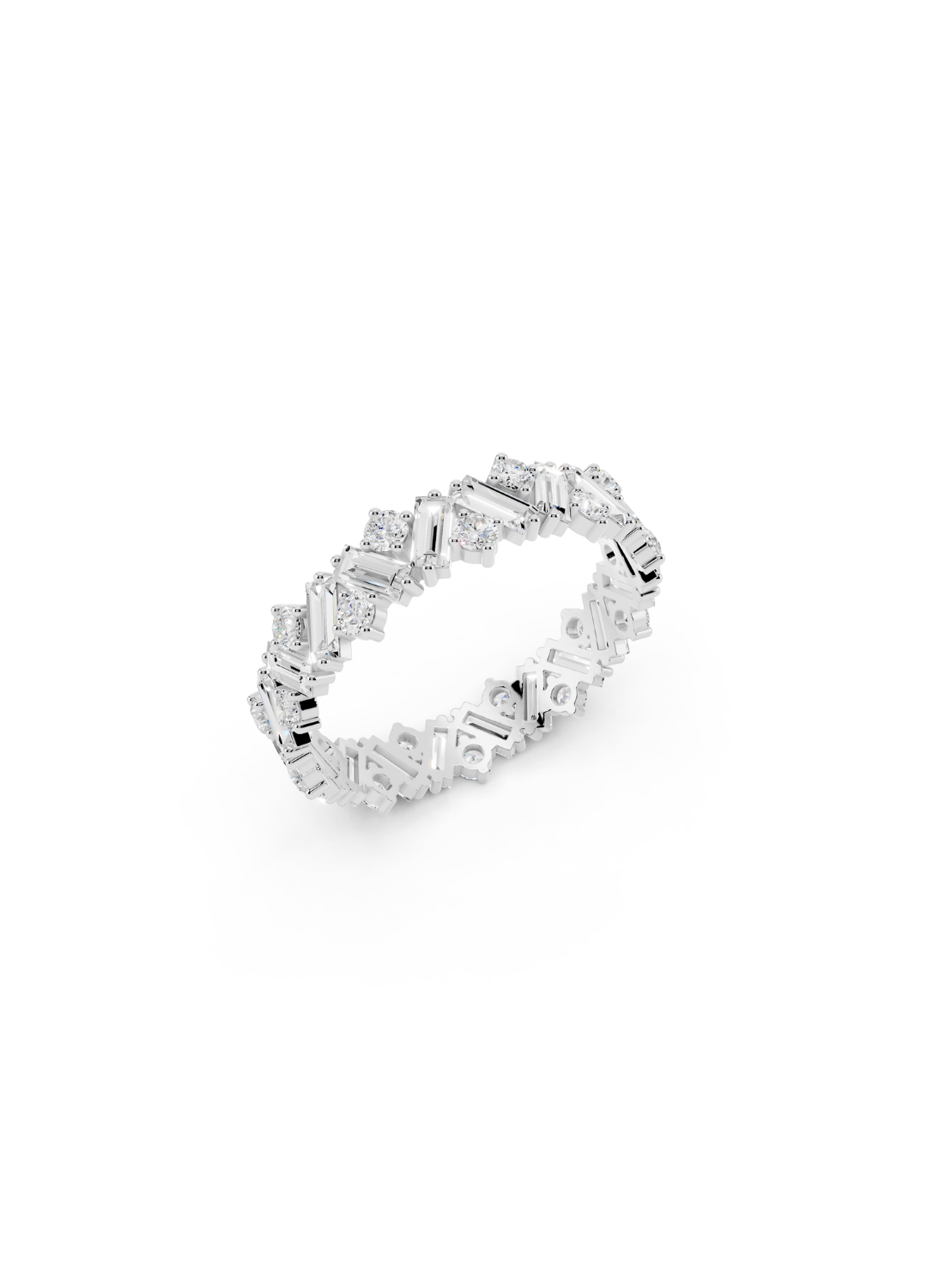 Mixed Cut Diamond Band Ring