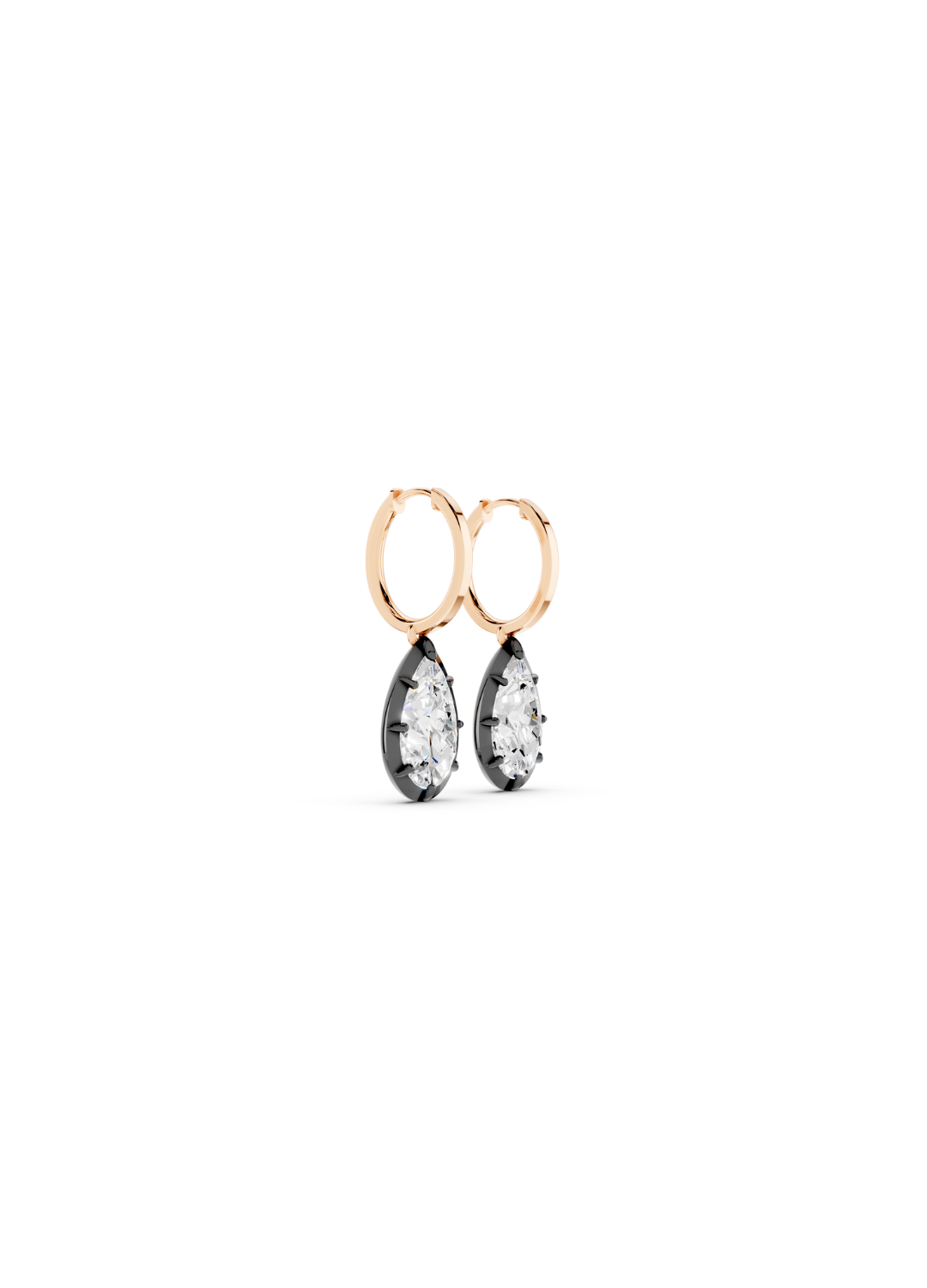 Pear-Cut Diamond Drop Earrings